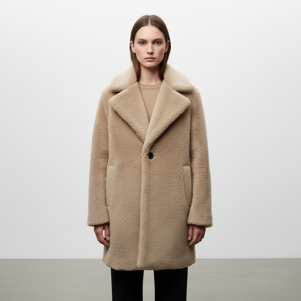 Women's Rita winter coat, stylish and warm plush teddy jacket, autumn outerwear