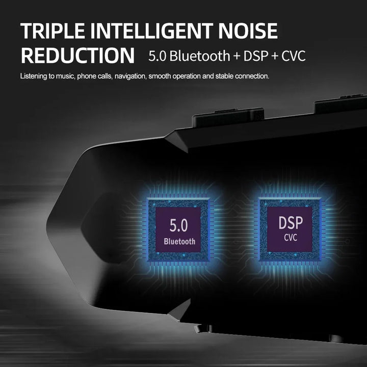 Motorcycle helmet audio solution: RoadComm Bluetooth intercom, perfect for dual rider communication