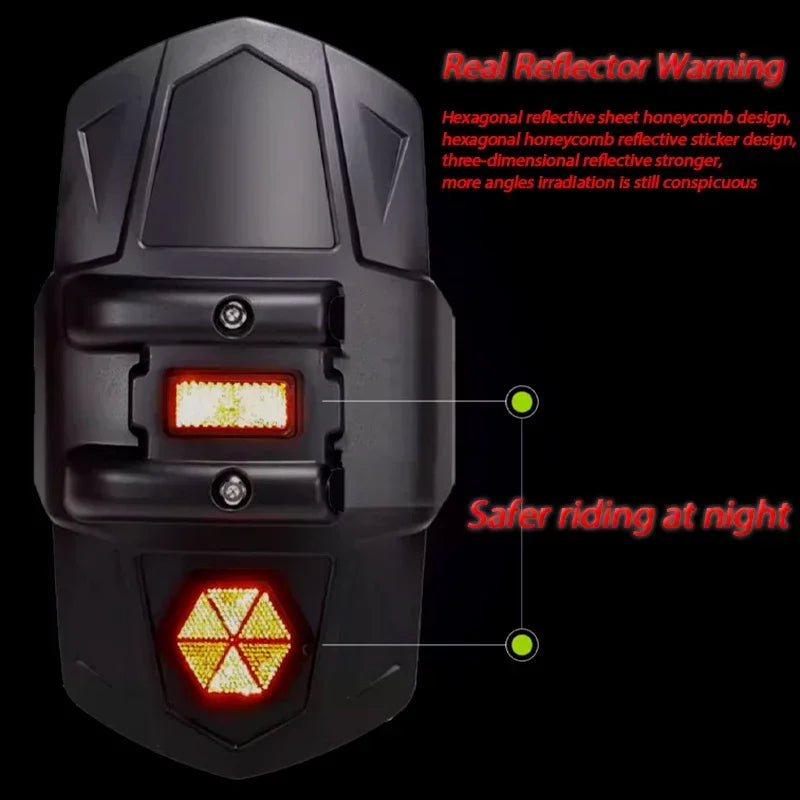 Motorcycle rear mudguard fender RoadGuard, carbon look for bike protection