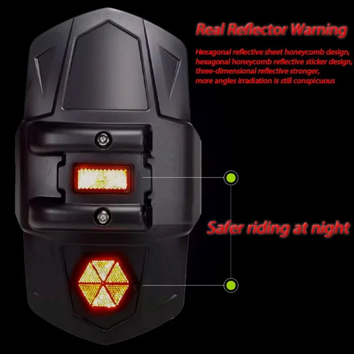Motorcycle rear mudguard fender RoadGuard, carbon look for bike protection