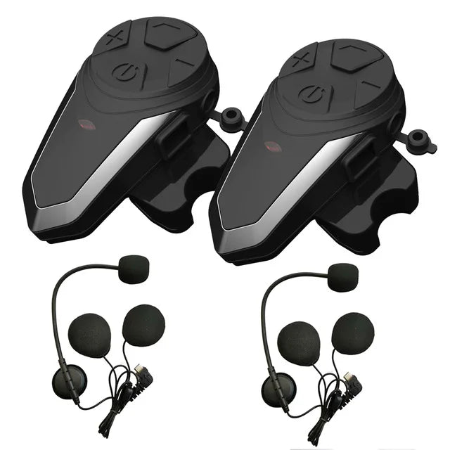 Diagram illustrating 1000m communication range of RoadLink S3 Motorcycle Helmet Bluetooth Intercom system