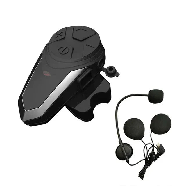 Motorcycle helmet with RoadLink S3 Bluetooth Intercom, featuring integrated FM radio for on-road entertainment