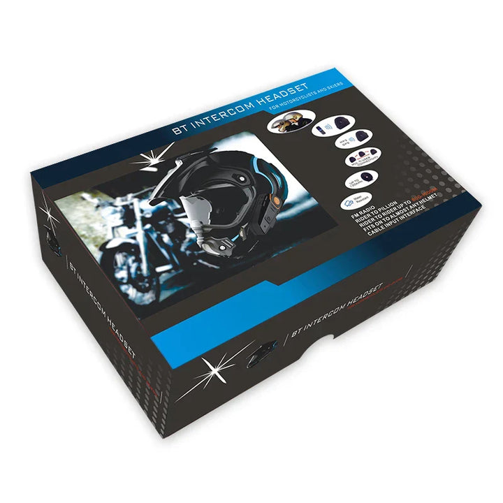 RoadLink waterproof Bluetooth headset for motorcycle helmets, integrates FM