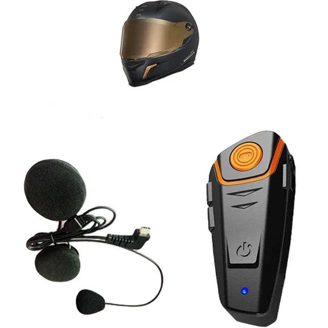 Rider communication device: RoadLink Bluetooth intercom with 1000M range and FM radio