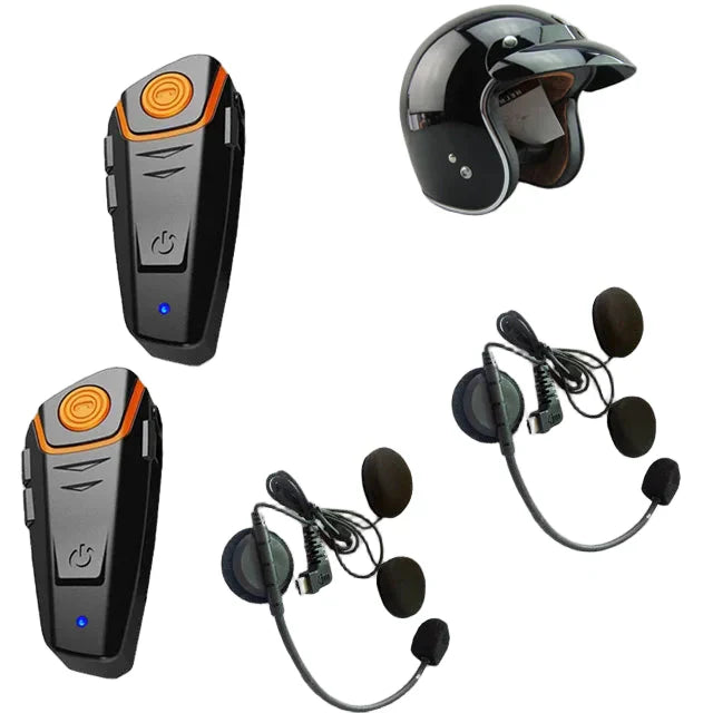 Motorcycle intercom for group riding, RoadLink Bluetooth with waterproof design