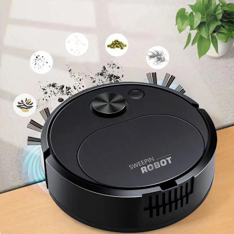 Robot vacuum and mop for hands-free floor cleaning. Smart home gadget, ideal for dust & pet hair removal.