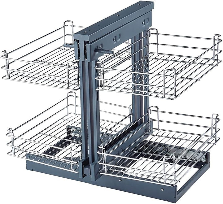 Efficient blind corner kitchen accessory, robust carbon steel storage shelf