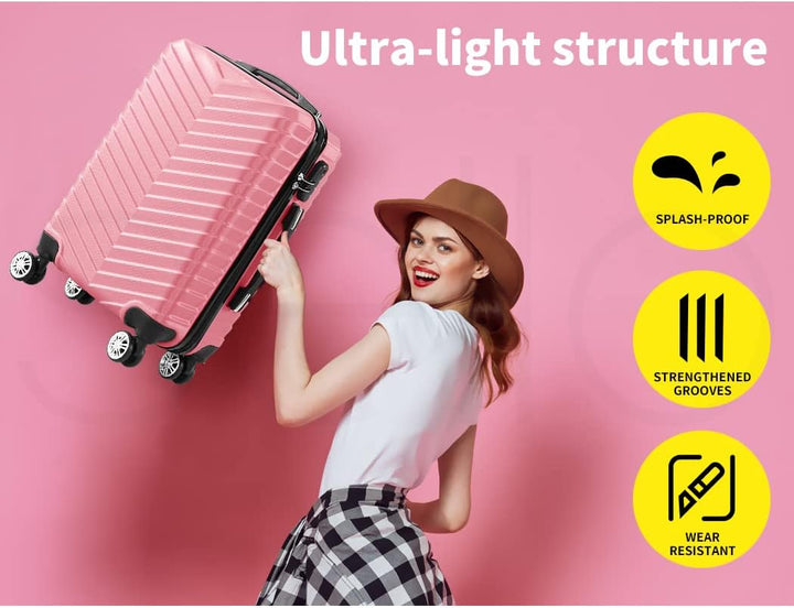 Durable Rosemont hardshell carry-on bag, ideal for weekend trips, featuring spinner wheels