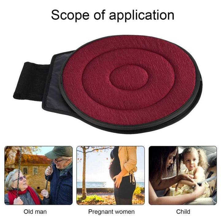 Rotatable memory foam cushion, a versatile mobility aid for cars, wheelchairs, and office chairs