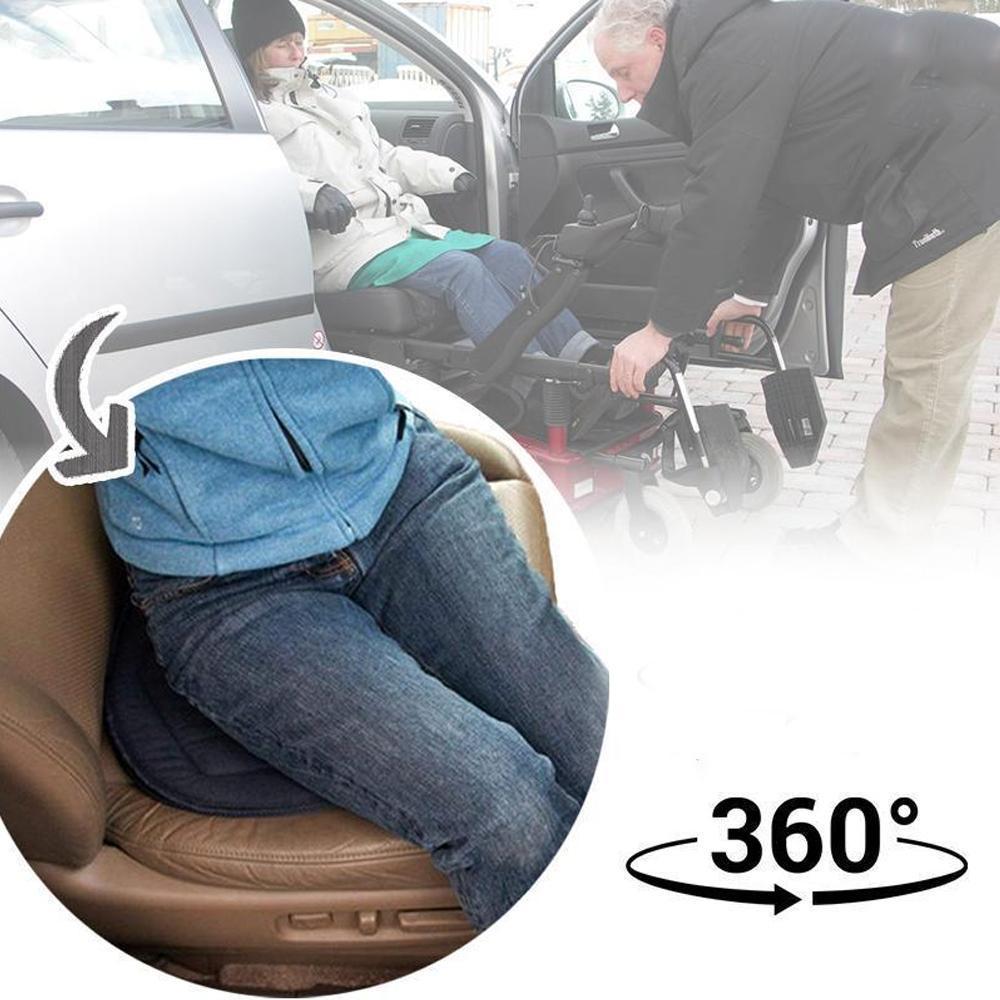 Black anti-slip base of the rotatable memory foam seat cushion, designed for safety and grip