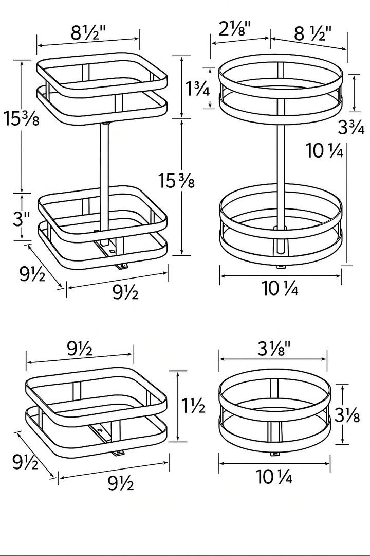 Premium stainless steel rotating rack, a versatile storage solution for kitchen & bathroom needs.