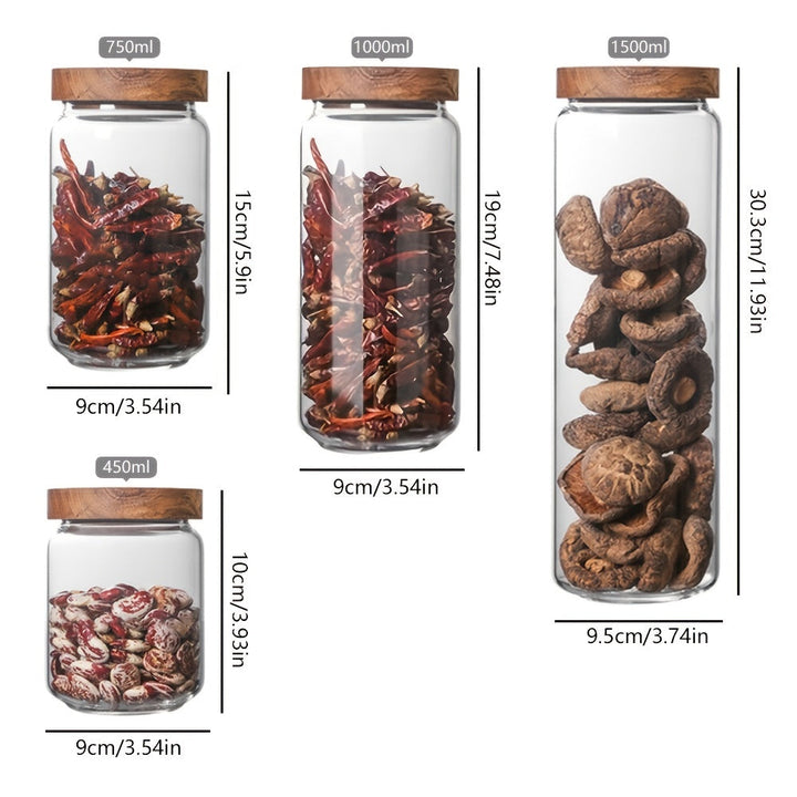Airtight glass food container with sleek design, perfect for healthy pantry storage.