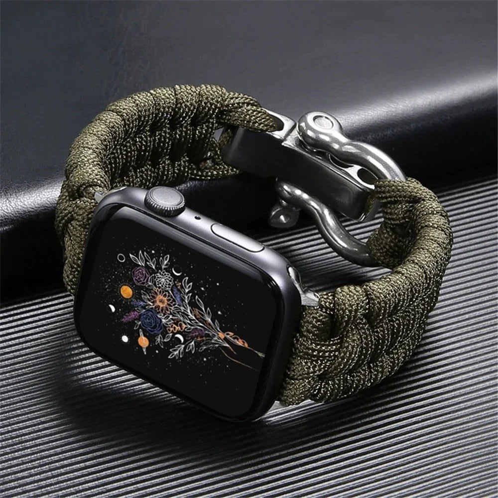 Replacement Apple Watch band, rugged & durable. Unisex smart watch strap for active lifestyles, sport wear.