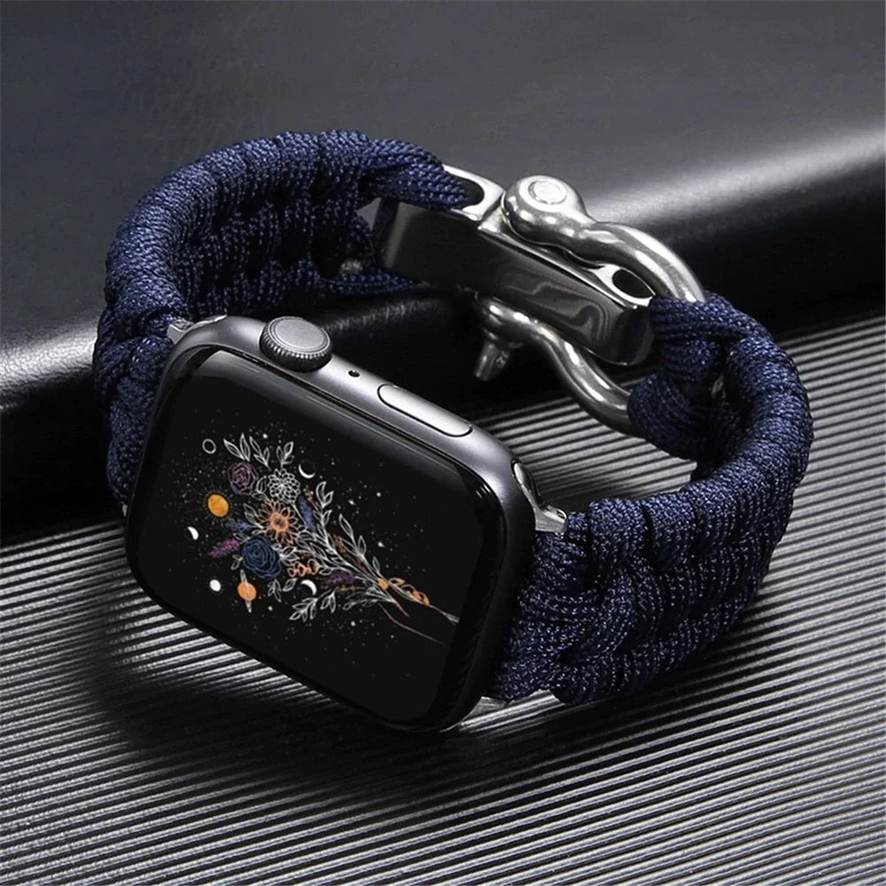 Rugged Apple Watch strap, durable and ready for adventure. Unisex sport band for active wear & smart watch.