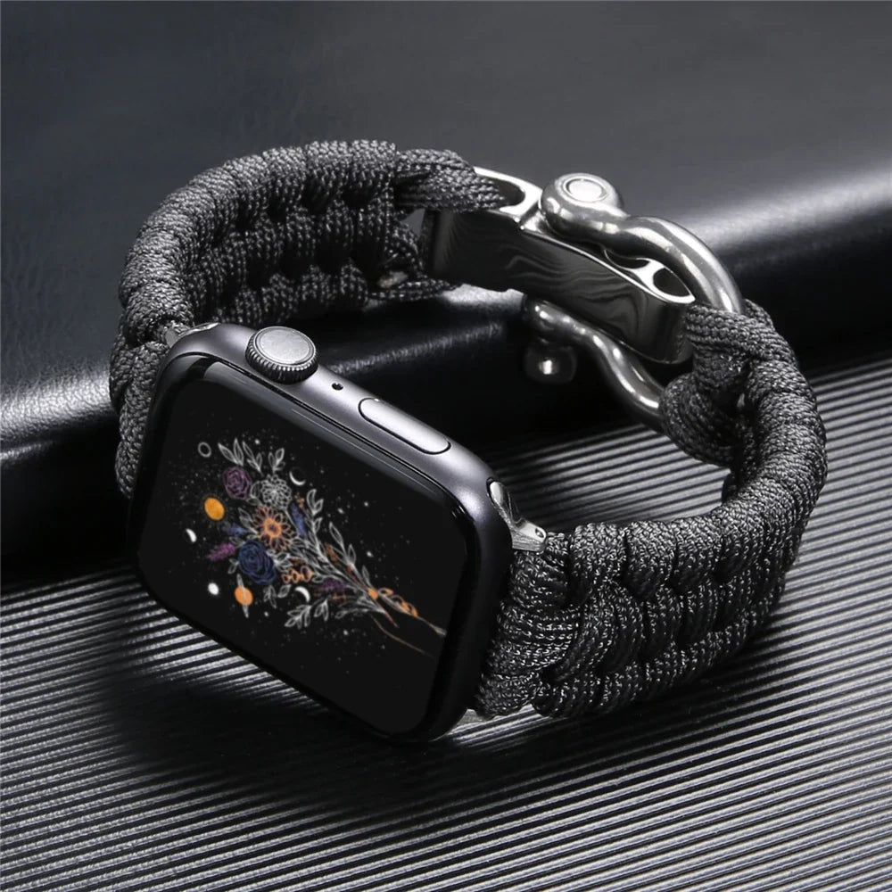 Comfortable, rugged Apple Watch band. Adjustable, unisex strap for active lifestyles & durable smart watch.