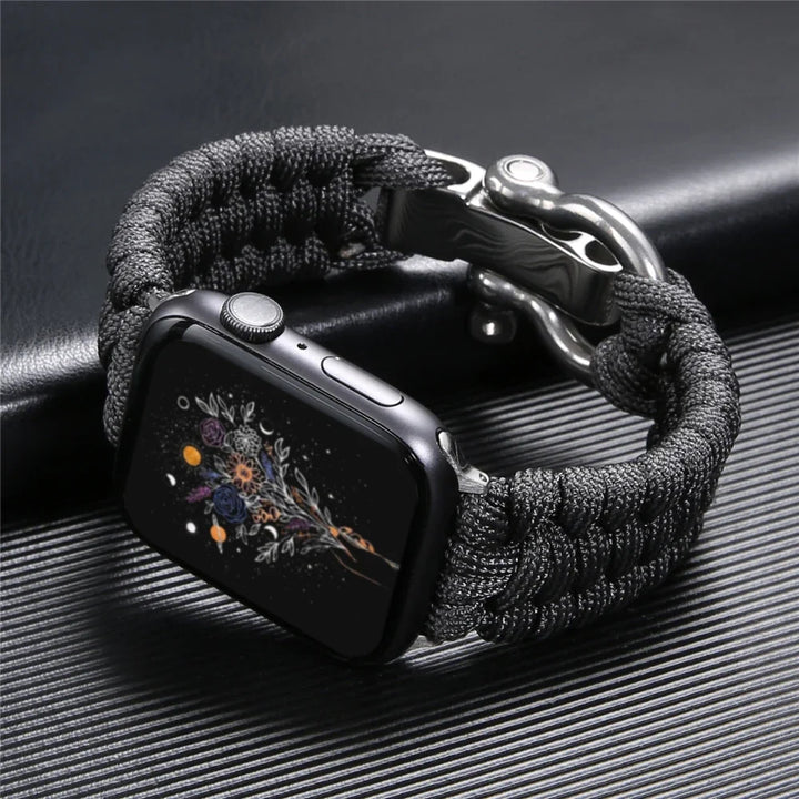 Comfortable, rugged Apple Watch band. Adjustable, unisex strap for active lifestyles & durable smart watch.
