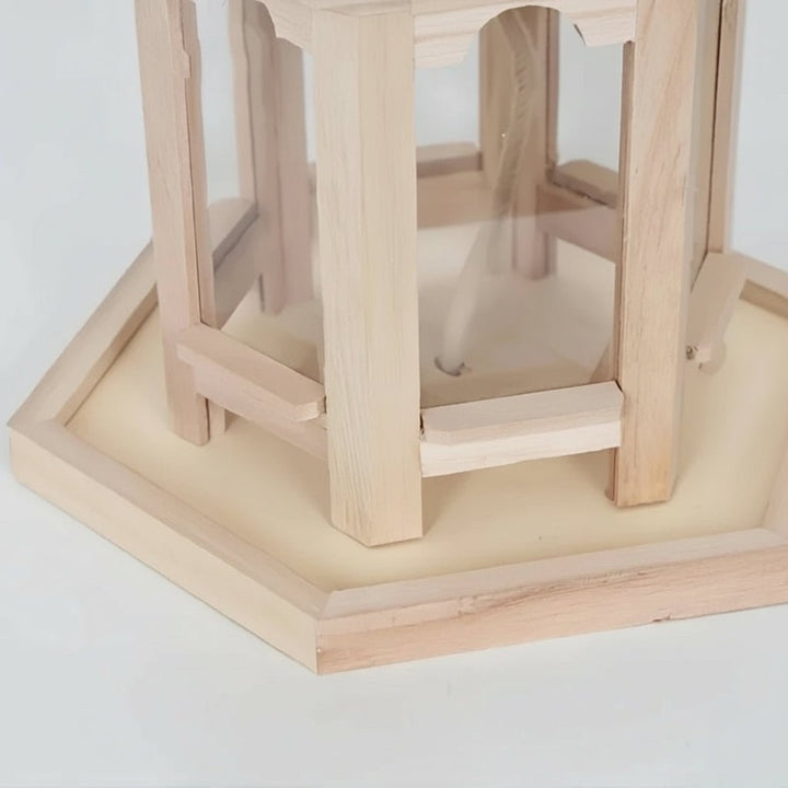 Beautiful handmade rustic wooden bird sanctuary with an integrated birdbath for your garden.