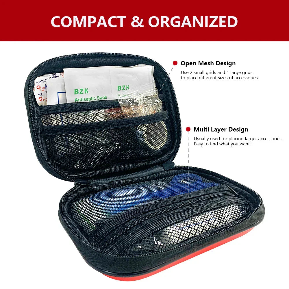 Unisex SafeKit Pro 91-piece emergency first aid kit, lightweight & portable for all preparedness needs.