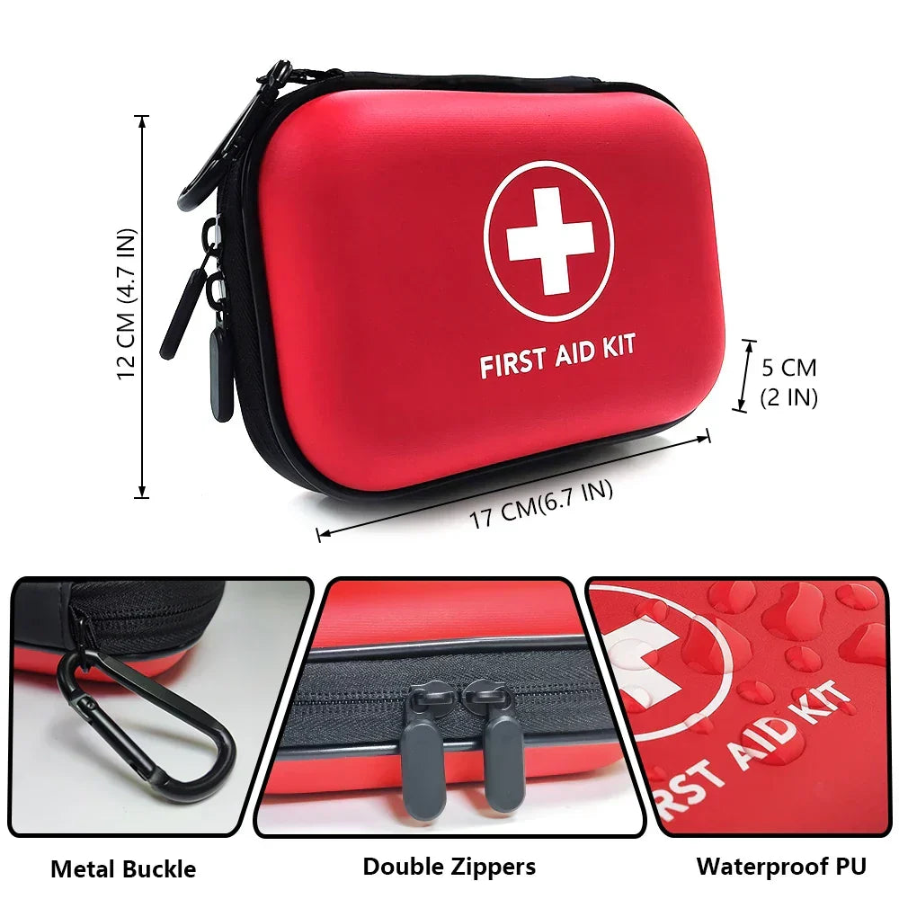 SafeKit Pro 91-piece first aid kit with bandages, antiseptic wipes, & essential medical supplies.