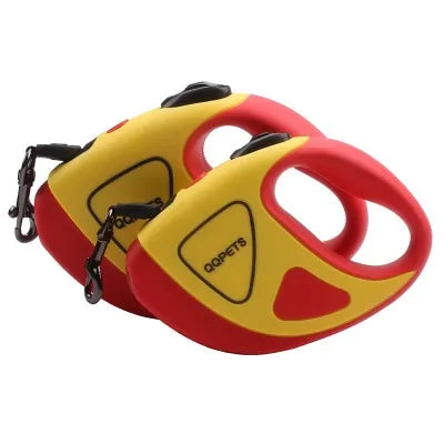 Enjoy safe night dog walking with this retractable leash featuring a bright LED safety light.