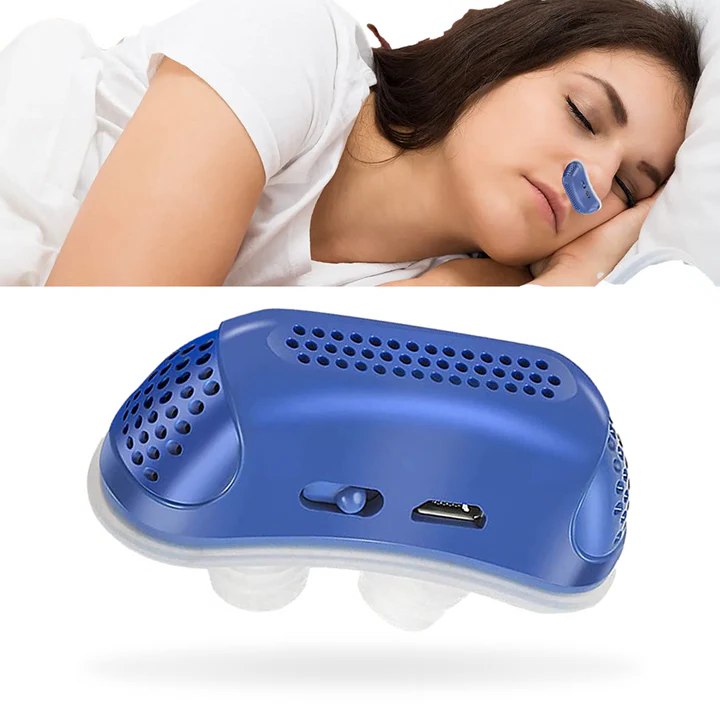 Sandsberg032518 maskless nasal CPAP device for sleep apnea & snoring relief. Portable & comfortable breathing aid.