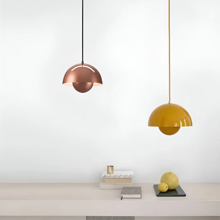 Modern Scandinavian pendant light, white LED, floral pattern, perfect for contemporary interiors