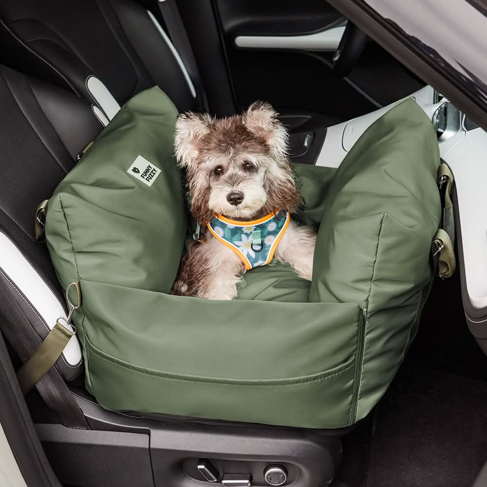 Non-slip dog car booster seat, washable & durable; secure pet travel bed for maximum comfort.