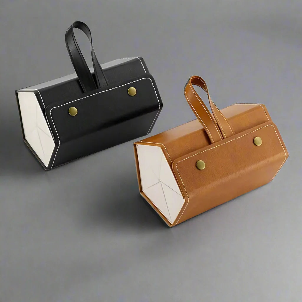 Protective travel eyewear case. Securely organizes multiple glasses & sunglasses, ideal for trips & storage.