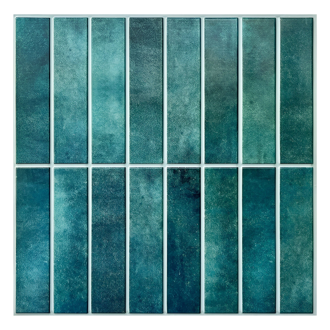 Water-resistant self-adhesive 3D ceramic wall panels for stylish bathroom decor accents.