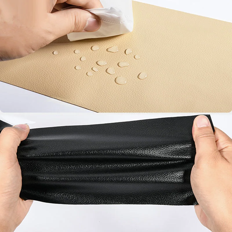 Easy fix for torn upholstery: self-adhesive leather repair patch for sofas, chairs, car seats.