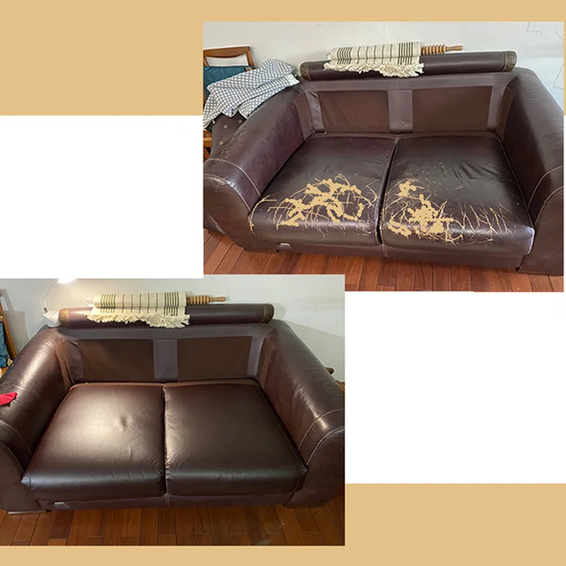 DIY self-adhesive leather repair patch for quick sofa fixes & furniture upholstery restoration.
