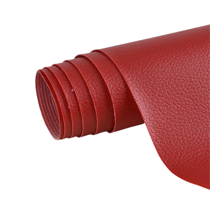 Strong self-adhesive leather patch for torn furniture and automotive seats.