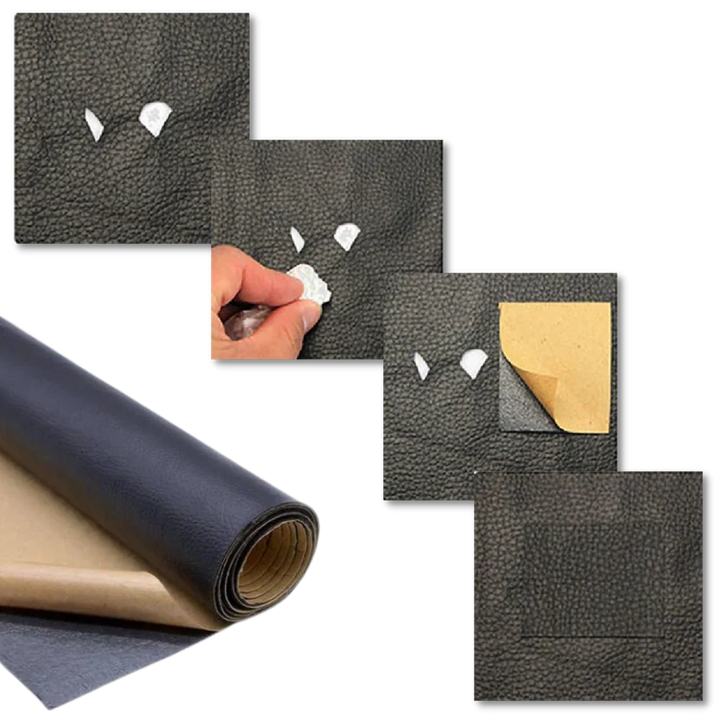 Easy fix leather repair patch for furniture & automotive upholstery.