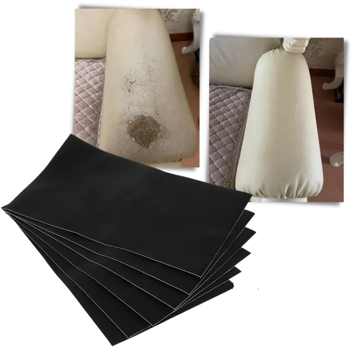 Multi-color self-adhesive leather patch for DIY furniture repair.