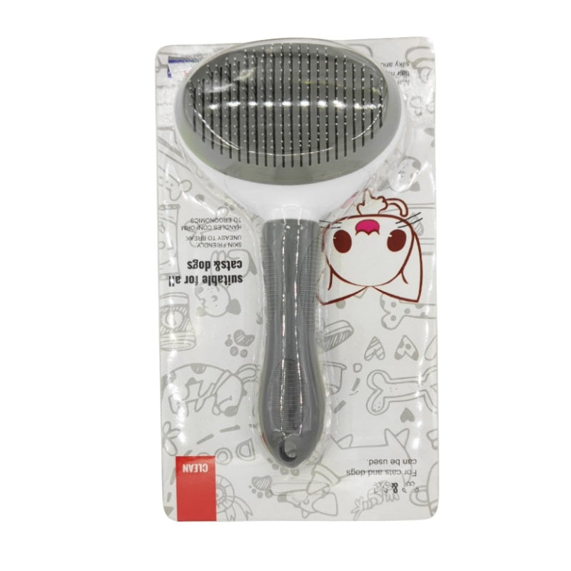 Pet grooming tool with fine bristles for effective fur removal on any pet