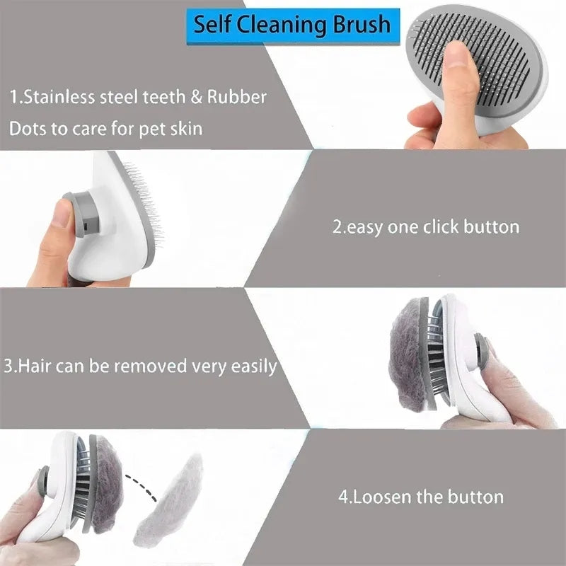 Versatile pet deshedding tool for efficient fur removal on short or long hair