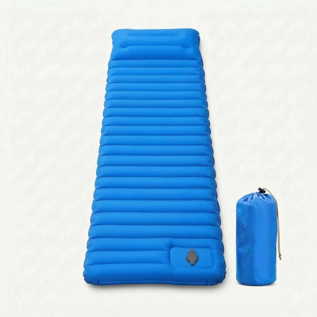 Thick, insulated self-inflating sleeping pad for all-season outdoor comfort; a vital camping essential.