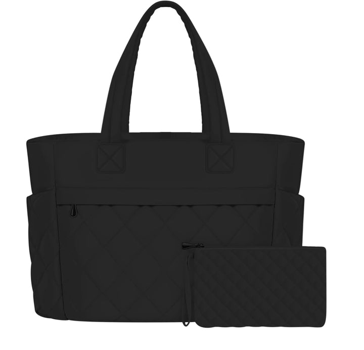 Black professional work bag by Selvara, large capacity for laptops & daily commute