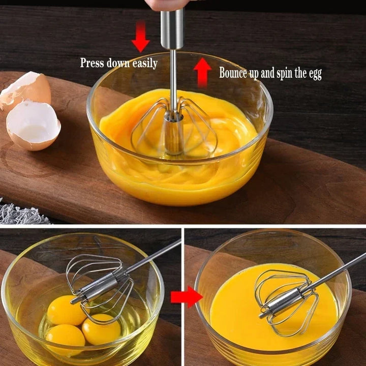 TwistWhisk semi-automatic egg beater for quick & easy baking, cooking, and mixing tasks.