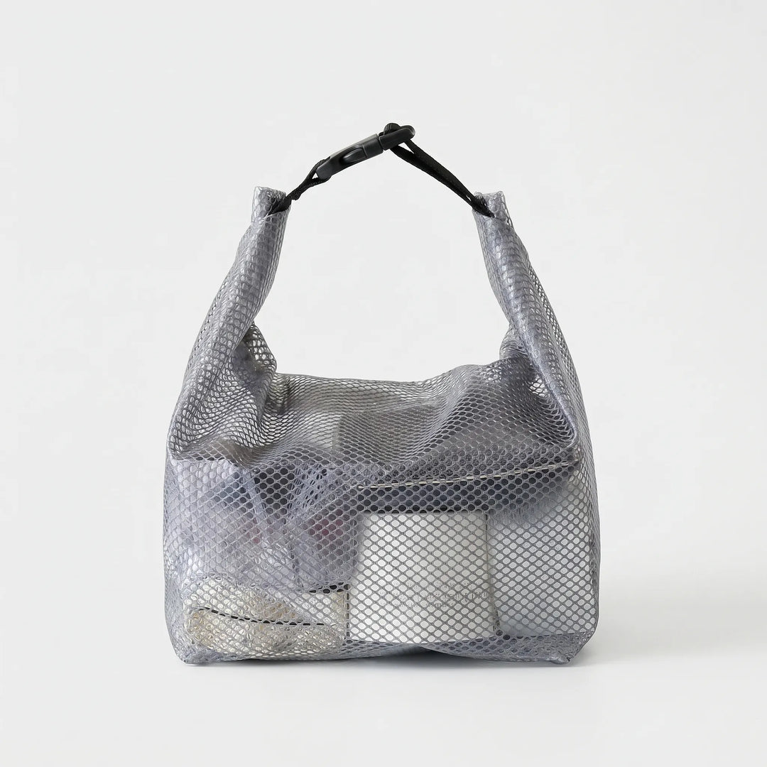 Organized travel with semi-transparent toiletry bag. Water-repellent cosmetic pouch & packing solution for essentials.