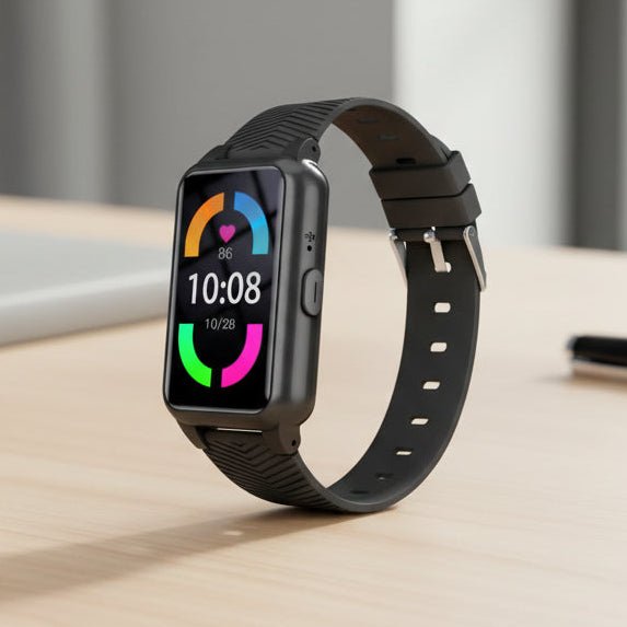 Seniors' GPS smartwatch with fall detection & SOS button for elderly safety & tracking.