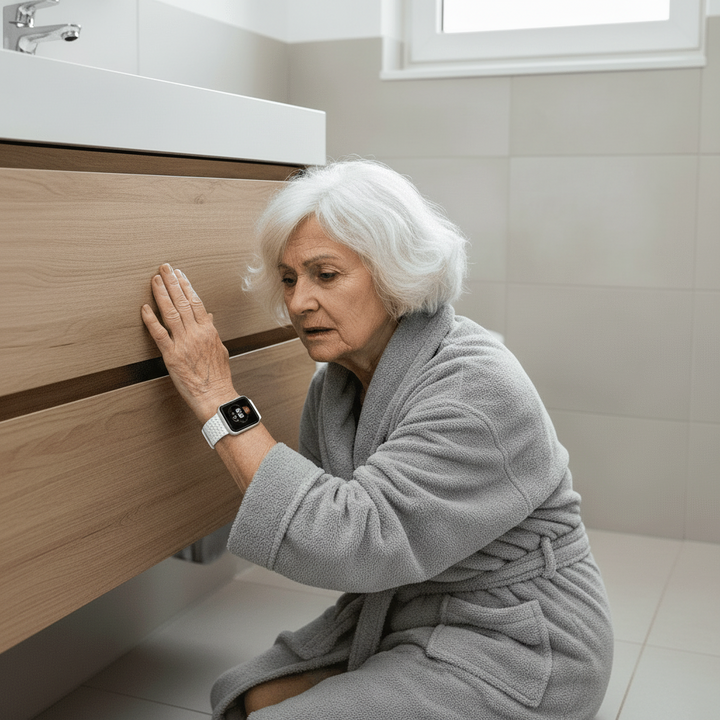 Activity tracker GPS smartwatch for seniors, features fall detection, SOS, & health monitoring.