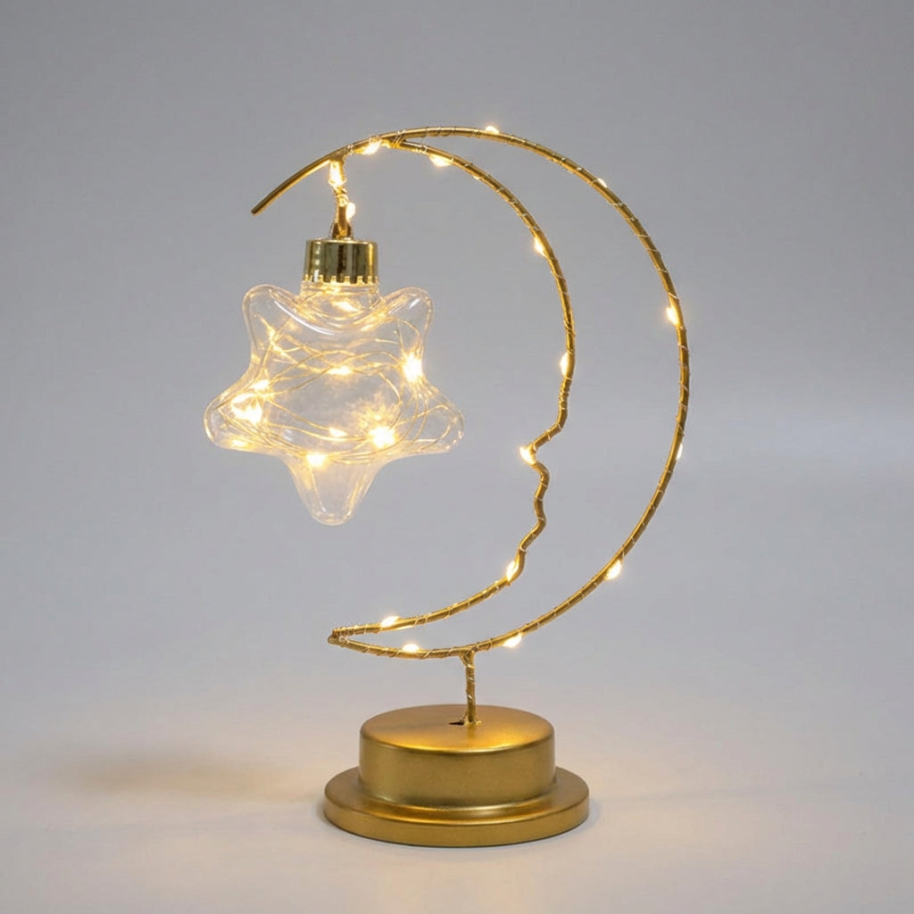 Accent lighting with a moon-inspired LED lamp, ideal for modern home and bedroom decor