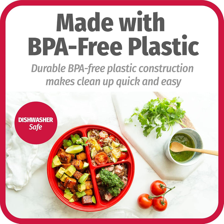 Stackable BPA-free round meal prep containers. Set of 10 for efficient kitchen storage & organization.