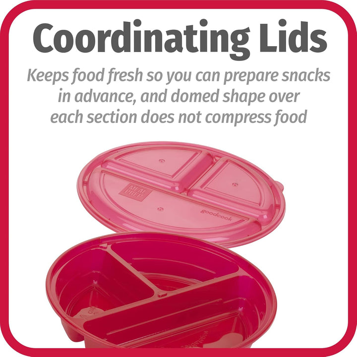 Healthy meal prep with BPA-free round containers. Set of 10 for portion control & fresh food storage.
