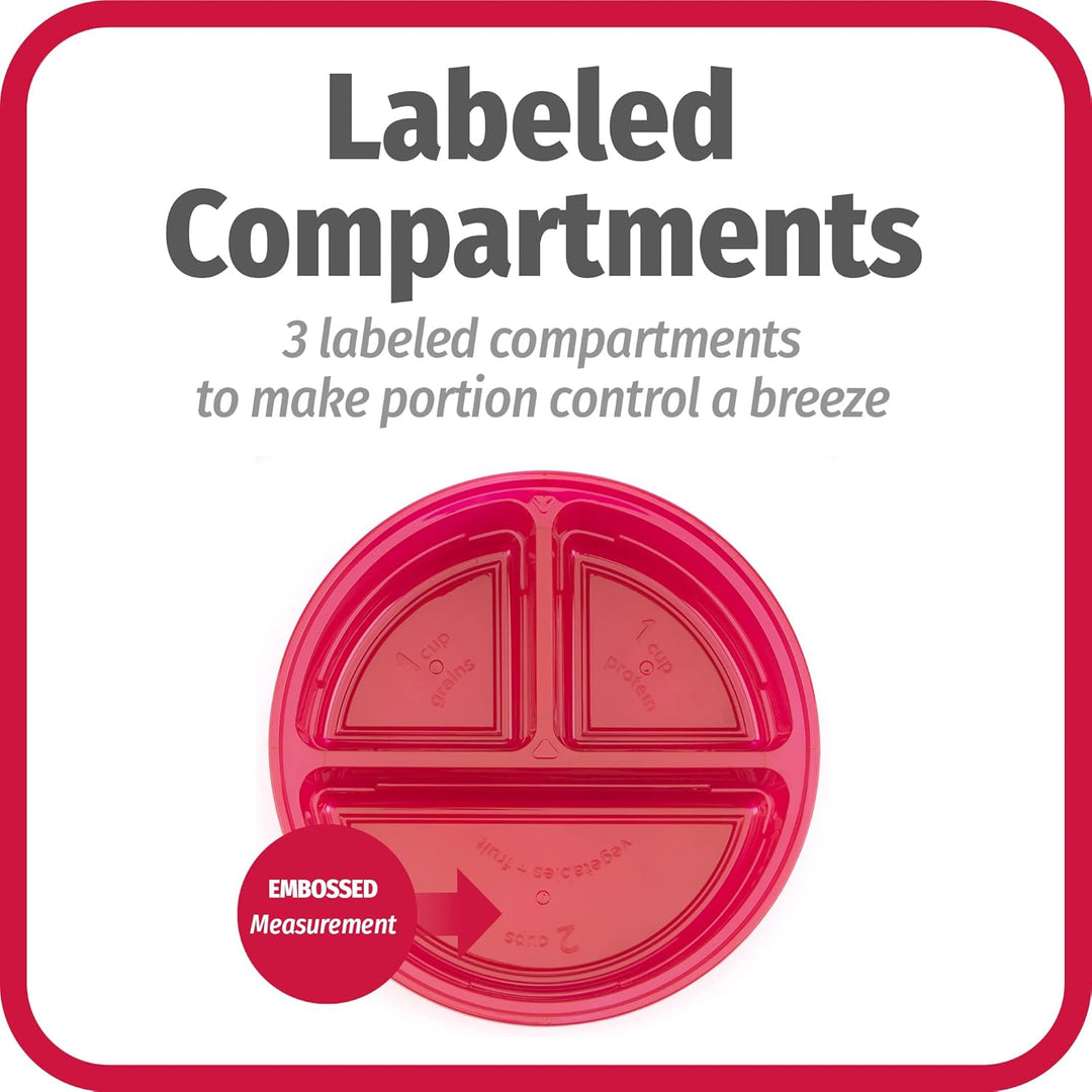 Organized fridge with BPA-free round meal prep containers. Set of 10 for healthy eating & food prep.