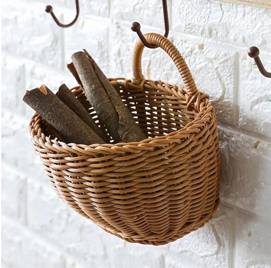 Versatile set of natural handwoven baskets, great for storage, organization and home decor