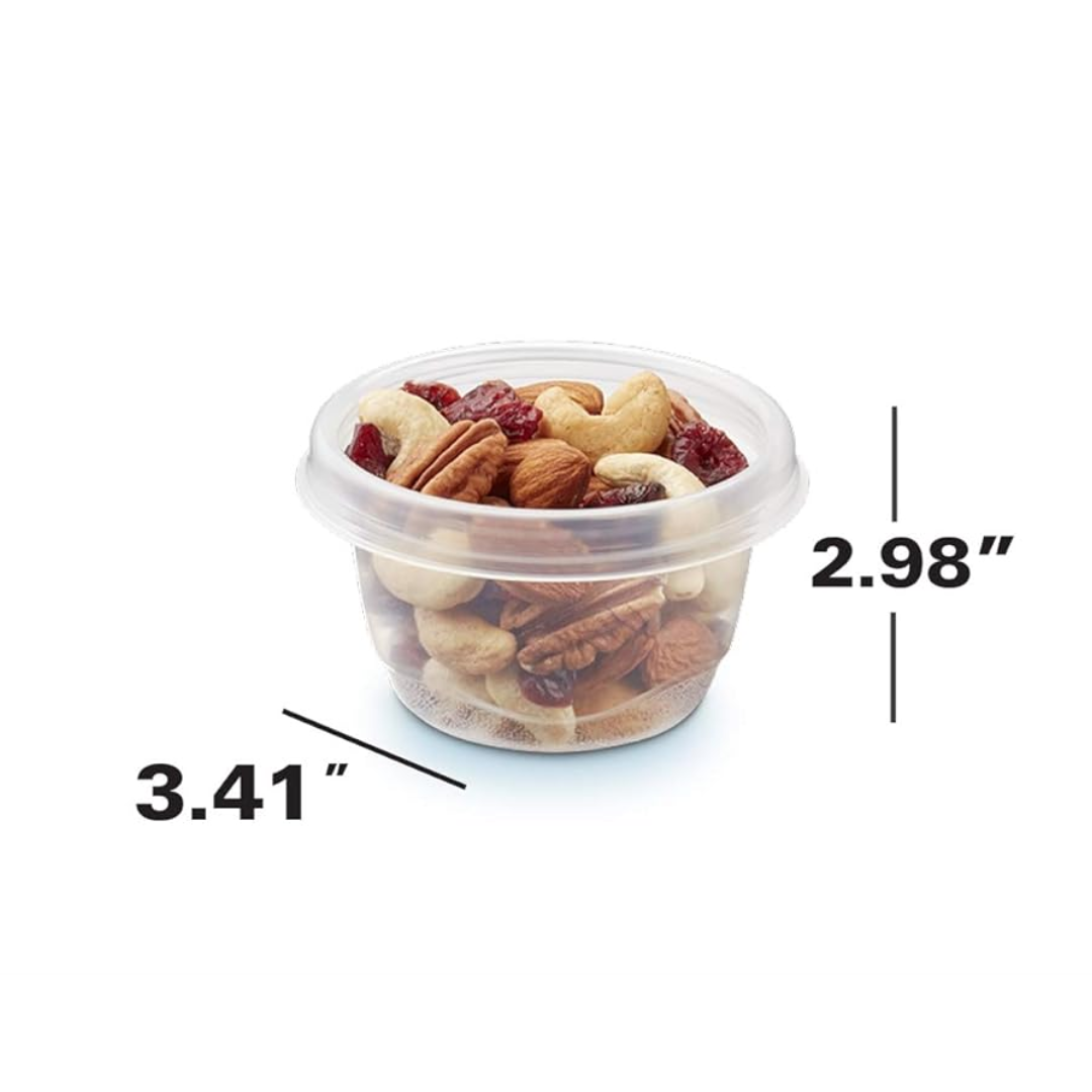 Small, clear mini food storage containers (8-pack) with airtight lids for efficient kitchen organization & portion control.