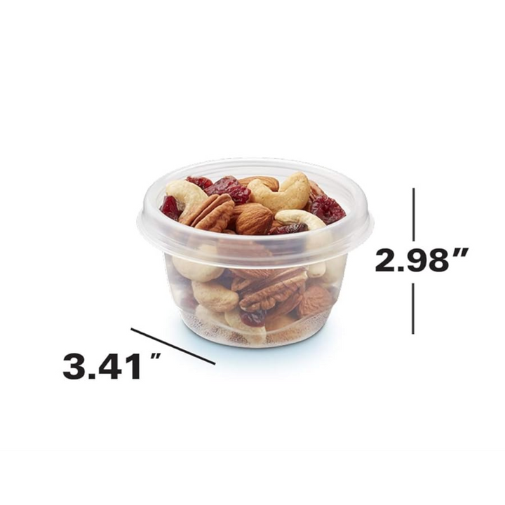 Small, clear mini food storage containers (8-pack) with airtight lids for efficient kitchen organization & portion control.