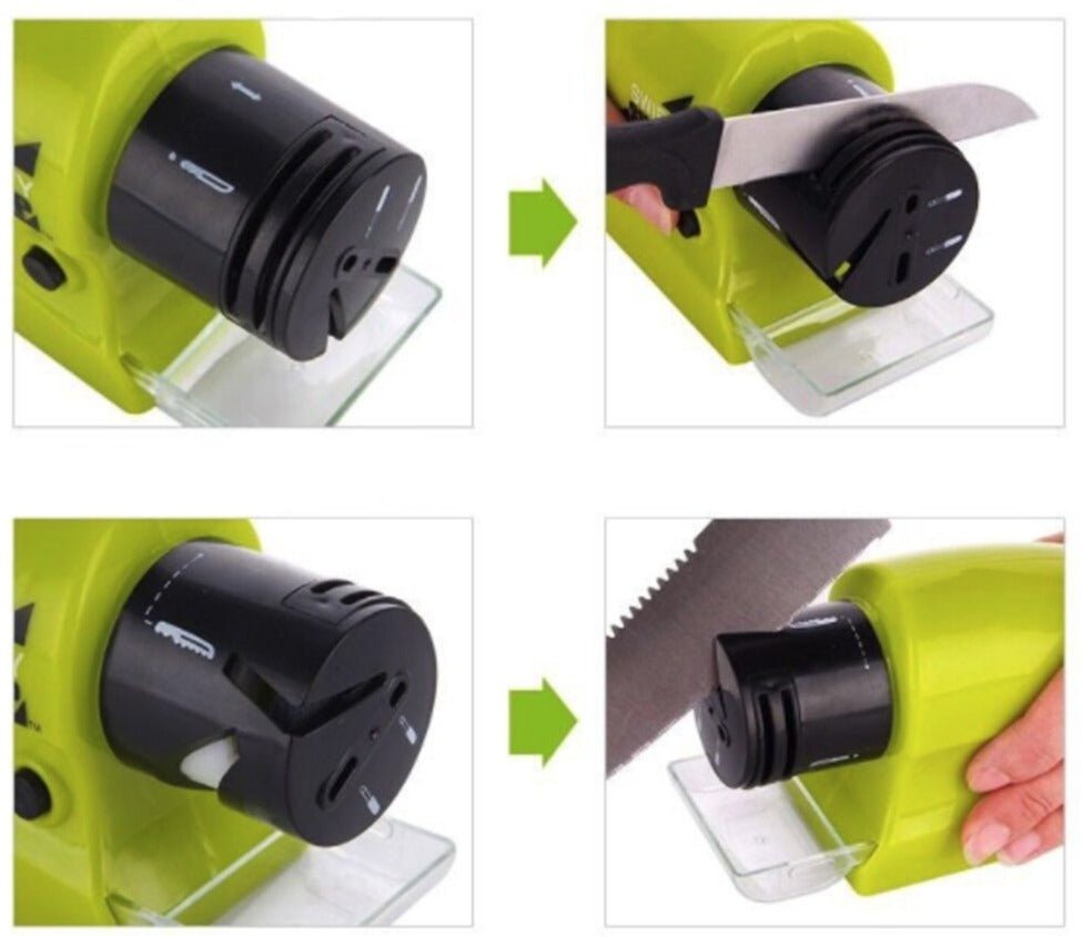SharpEdge Pro electric tool sharpener for knives, scissors, and garden tools. Achieve professional blade sharpness easily.